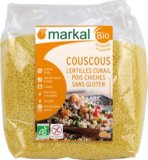 Markal Couscous lentille corail pois chiches sans gluten bio 400g - 1090
